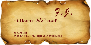 Filkorn József névjegykártya